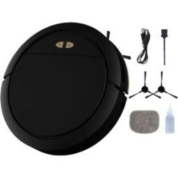 INF Aspirateur Robot Intelligent : Aspiration 3000Pa, Nettoyage Humide, Contrôle App Le noir
