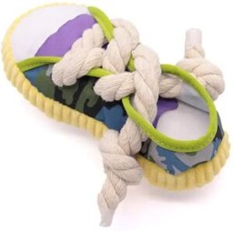 INF Chaussure à couinement en toile pour chien - Jouet à mâcher interactif pour la dentition et le jeu Jaune