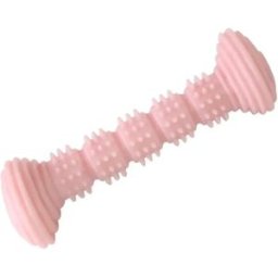 INF Jouet à mâcher TPR pour chien - Jouet interactif pour la dentition et le nettoyage des dents pour chiots et chiens Rose
