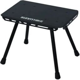 INF Tabouret de camping pliable portable, cadre acier carbone, assise tissu Oxford, jambes détachables, pieds antidérapants,