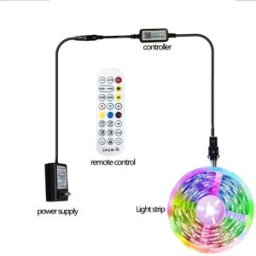 INF Ruban LED Dreamcolor 20m 480 LEDs - Bluetooth 2.4G, Étanche, Synchronisation Musique