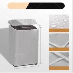 INF Housse de Machine à Laver Argentée pour Modèles à Chargement par le Haut S