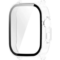 INF Boîtier de protection en PC avec protecteur d'écran en verre trempé Compatible avec Realme Watch 5 Transparent