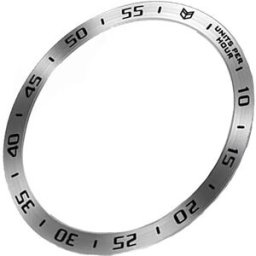 INF Bague de lunette en acier inoxydable pour Samsung Galaxy Watch Ultra Argent + Noir