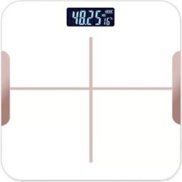 INF Pèse-personne numérique compatible with multiple brands - Rechargeable Type-C 300mAh, rétroéclairage LCD, précision 0.05kg, Blanc