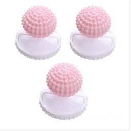 INF Lot de 3 boules anti-peluches 2 en 1 pour machine à laver – Élimine les poils d'animaux flottants et réutilisables Rose