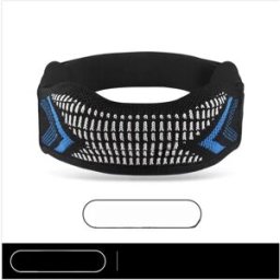 INF Sangle rotulienne de compression sportive avec pad silicone amortisseur, maintien réglable pour course et cyclisme Le noir
