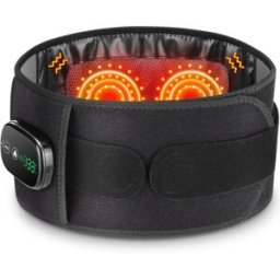 INF Ceinture lombaire chauffante vibrante avec 102 LED, 5 niveaux de chaleur (45-65℃), 3 modes massage, batterie 5000mAh,