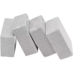 INF Lot de 4 Briques de Nettoyage en Pierre Ponce pour Barbecue - Pierre de Nettoyage en Verre Moussé Grise