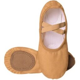 INF Chaussures de danse classiques en toile élastique Camel - Slip-on léger, souple et maintien du talon 39