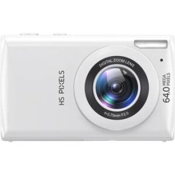 INF Caméra multifonction musicale - 64MP Photo, Vidéo 4K, Lecteur MP3 intégré, Batterie 1200mAh, Design compact PC+ABS pour Blanc