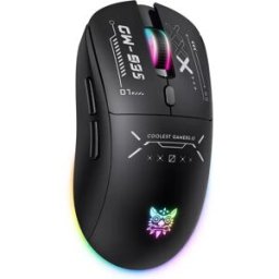 INF Souris optique sans fil - Noir, rechargeable Type-C, Bluetooth/2.4G/câblée, jusqu'à 12800 DPI, RGB