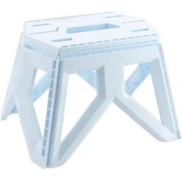 INF Tabouret pliant portable à poignée - Siège pliable en plastique, capacité d'au moins 200 jin, antidérapant et compact Bleu