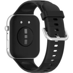 INF Bracelet en silicone pour Huawei Fit 4 - Rose clair, boucle argentée Le noir