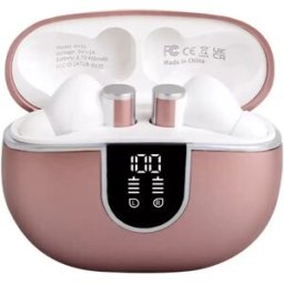 INF BX35 écouteurs intra-auriculaires Bluetooth sans fil avec réduction de bruit, affichage LED, contrôle tactile et boîtier Rose