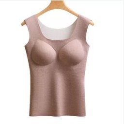 INF Débardeur Thermique Femme en Soie et Cachemire - Chaleur et Douceur pour la Peau XL café