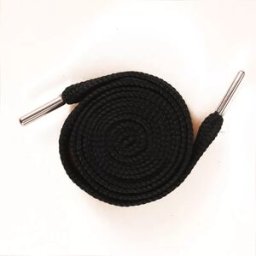 INF Lacets de 120 cm avec embouts métalliques sans couture (2 paires) Le noir
