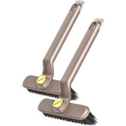 INF Brosse multifonction à 360° pour les recoins (lot de 2) - Combinaison de racleur et de brosse rotatifs pour un nettoyage en café