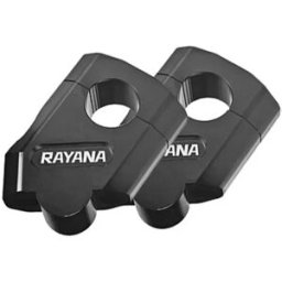 INF Rehausseurs de guidon de moto noirs Diamètre 22 mm (1 paire)