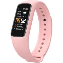 INF Bracelet d'activité avec moniteur de pouls, d'oxygène sanguin et podomètre Rose