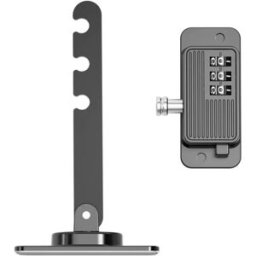 INF Sécurité limiteur de fenêtre combiné (2 pièces) - Crochet de ventilation, verrou vissable en ABS+fer pour fenêtres Le noir