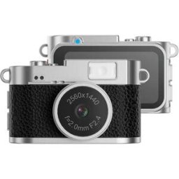 INF Mini caméra rétro avec lampe de poche : Vidéo HD 1080P, porte-clés portable Le noir