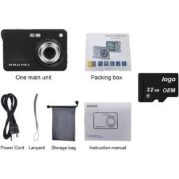 INF Appareil photo numérique K09 avec carte 32GTF - Capturez chaque instant Le noir
