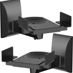 INF Support mural en fer noir pour enceintes surround de grande taille - Fixation gain de place pour home cinéma