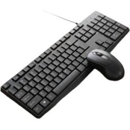 INF Clavier et Souris Filaire Combo - Pleine Taille, USB Plug-and-Play 1.5m, Résistant aux éclaboussures, compatible avec