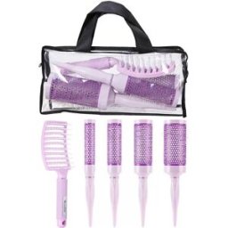 INF Ensemble de 5 peignes à coussin d'air 3D - Kit de brosses à cheveux violet pour tous types de cheveux