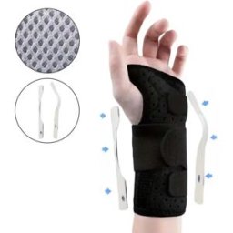 INF Attelle de poignet gauche réglable avec support de plaque en aluminium compatible avec Huawei, Samsung, APPLE et Garmin XL Le noir