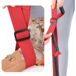 INF Sangle d'Assistance de Levage de Pied en Nylon Rouge - Aide à la Marche et Bande d'Entraînement de la Démarche
