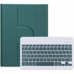 INF Étui Clavier Bluetooth Vert Foncé Magnétique pour iPad Air 4/Air 5 10.9 pouces avec Touches Carrées