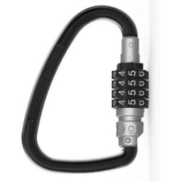 INF Cadenas à combinaison multifonction avec mousqueton - Mot de passe réinitialisable pour vélos, casques et sécurité Gris