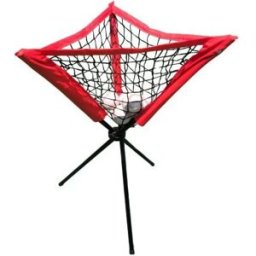 INF Cadre de filet d'entraînement de baseball triangulaire - Cadre A en fer stable, filet polyester élastique et bordure