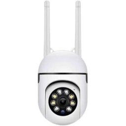 INF Caméra de sécurité WiFi sans fil - Vision nocturne 360°, surveillance HD à distance intérieure/extérieure