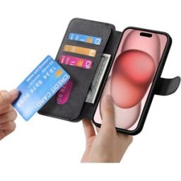 INF Étui portefeuille MagSafe pour iPhone 16 Pro Max - Coque détachable 2 en 1 iPhone 13