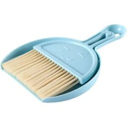INF Mini pelle et brosse de nettoyage en PP avec poils nylon pour clavier, bureau et appareils électroniques Bleu