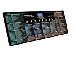 INF Tapis de souris avec raccourcis clavier anglais (300x800x3mm) – Imperméable et antidérapant
