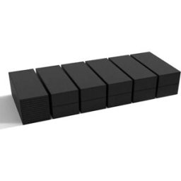 INF Tampons muraux en mousse EVA pour mobilier (23 pièces) - Butées de tête de lit auto-adhésives noires pour réduction du