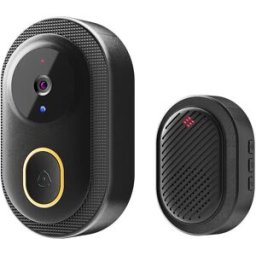 INF Sécurité domestique améliorée : Sonnette vidéo intelligente sans fil K9 Le noir