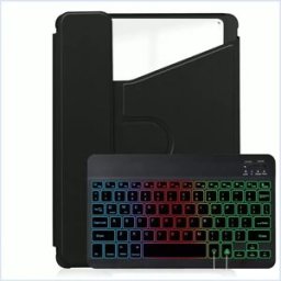 INF Compatible iPad Air 11 2024 Clavier Bluetooth Rotatif avec Support Stylo
