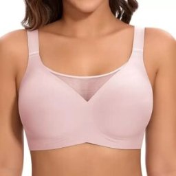 INF Soutien-gorge Push-Up Sans Armatures avec Bonnets 3D - Confort Idéal pour les Grandes Tailles Rose