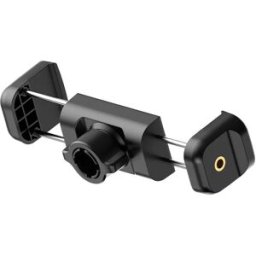 INF Support de téléphone compatible avec 1/4 vis double filetage, tête sphérique et trou de vis, noir, pour trépied photo