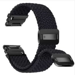 INF Bracelet Tressé Élastique en Nylon à Dégagement Rapide Compatible avec Garmin Fenix Series Le noir 22 mm