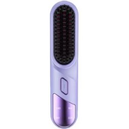 INF Brosse Lissante Chauffante Sans Fil avec Technologie Ionique, Mini Fer à Lisser Portable Violet
