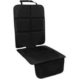 INF Tapis anti-dérapant pour siège auto [Noir] – PVC épaissi, dos antidérapant, poche en mesh, compatible avec tous les sièges