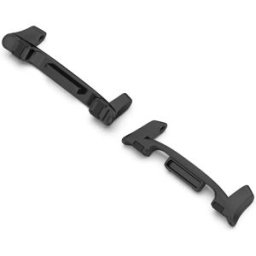 INF Connecteurs Anti-Oscillation pour Samsung Watch 8/8 Classic (Embouts en Acier avec Inserts en Caoutchouc) - Lot de 2 Le noir 22 mm