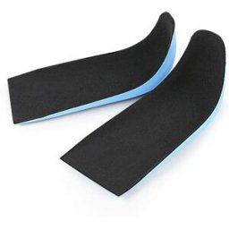 INF Coussin talon 2-en-1 Velours+EVA avec dos auto-adhésif - Insert talonnier amortissant demi-taille pour chaussures de sport L