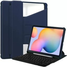 INF Étui rotatif à 360° avec clavier Bluetooth pour Lenovo Tab M11 / Xiaoxin Pad 2024 (avec emplacement pour stylet) - Bleu